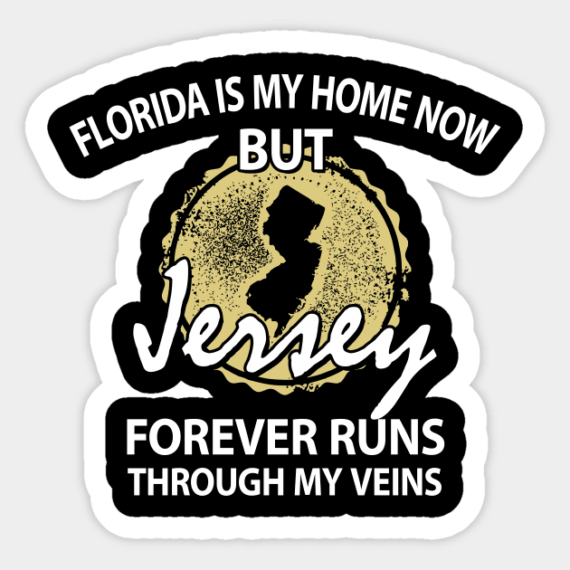 Florida Is My Home But Jersey Forever Sticker by ScottsRed